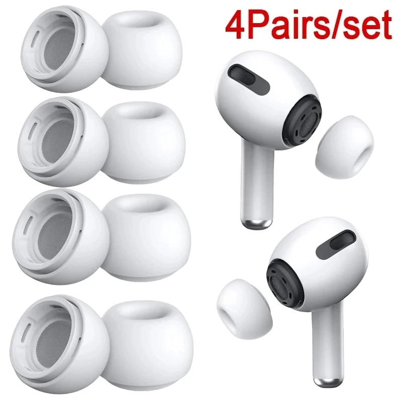 

1-4 Pairs Replacement Eartips For AirPods Pro 1st 2nd Ear Tips Buds Silicone Rubber Eartips Earbuds Cap Gel Accessories XS/S/M/L