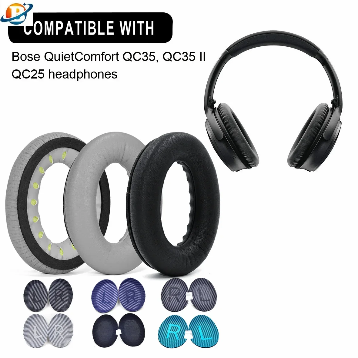 

Replacement Earpads Headband BOSE QC35 for QuietComfort 35 & 35 ii Headset Headphones Headband Soft Earmuff Sleeve