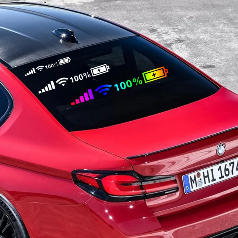 

2022 Wifi Battery Level Mark Vinyl Stickers for Porsche 911 918/Cayenne/Macan/Macan S/Panamera/Cayman/Carrera/Boxster