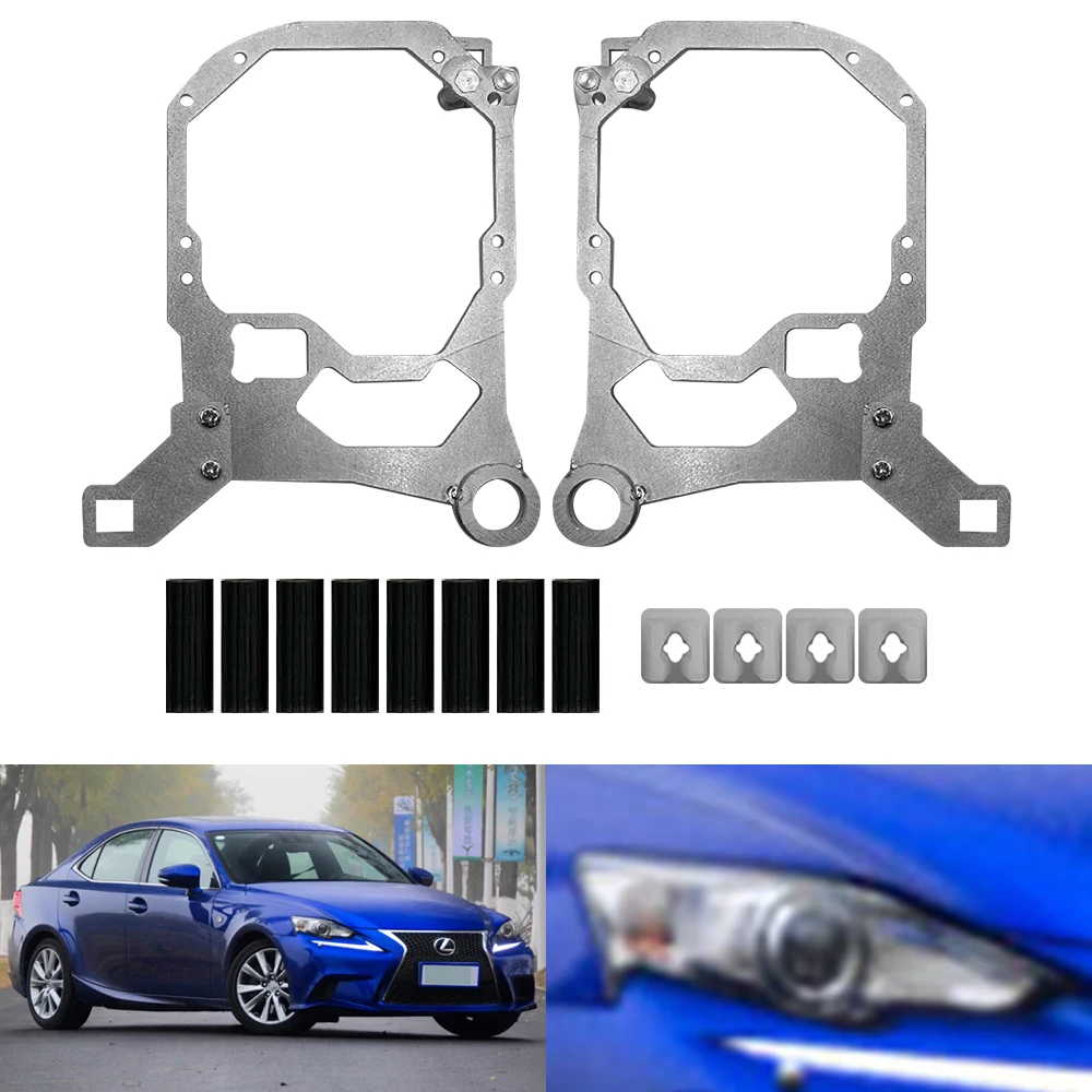 

Taochis Car-Styling Adapter Frame Headlight Bracket for Lexus IS 2013-2015 Hella 3R G5 5 Projector Lens car light retrofit