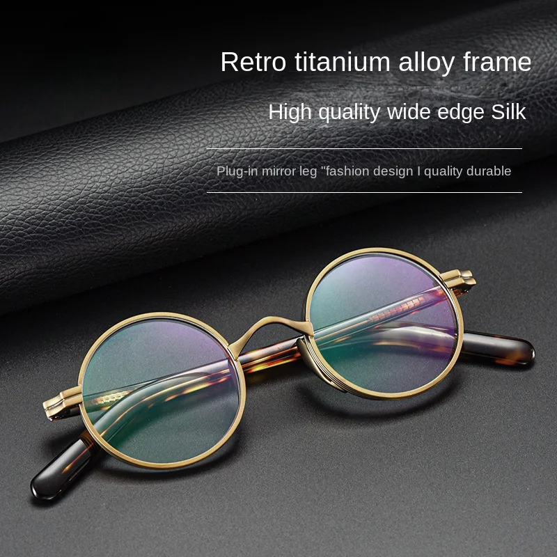 

New Japanese Style Pure Titanium Glasses Frame Men Ultra-Light Myopia Anti-Blue Light Flat Vintage Eyeglasses Frames Wholesale
