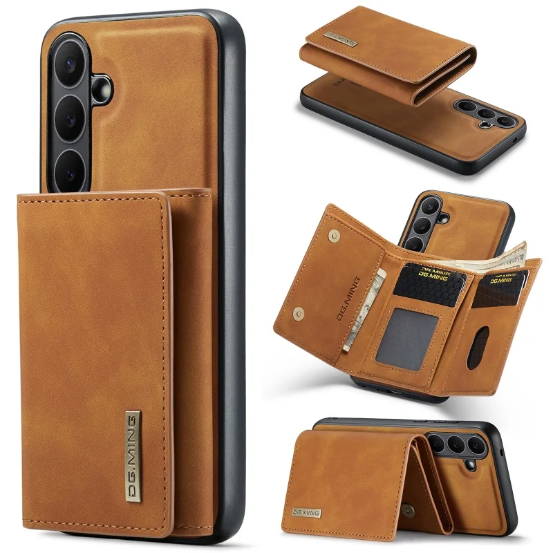 Versatile Leather Wallet Phone Case with Magnetic Closure