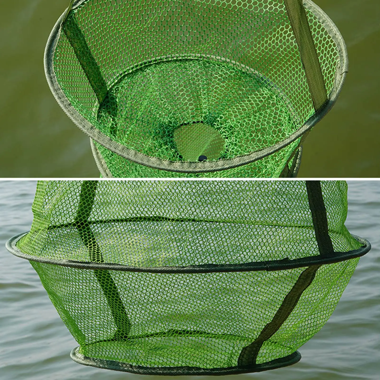 Collapsible Fish Cage Durable & Corrosion-Resistant Trap Fish Basket  Drawstring Fishing Basket For Keeping All Types Of Fish