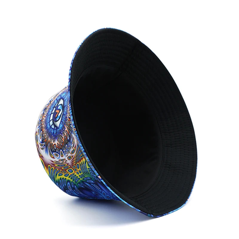 Bocca Eyes Pattern Bucket Hat Cartoon Graffiti Printing Fisherman Hats Double Sides Panama Cap Men Women Sun Sunscreen Outdoor sun hats fisherman hat sunscreen hats bucket hats sun hat