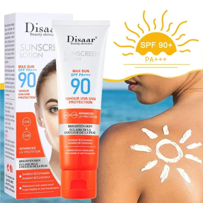 

SPF 90 Sunscreen Long Lasting Uv Protector Repair Whitening Sunblock Moisturizing Waterproof Skin Protective Face Cream 50ml