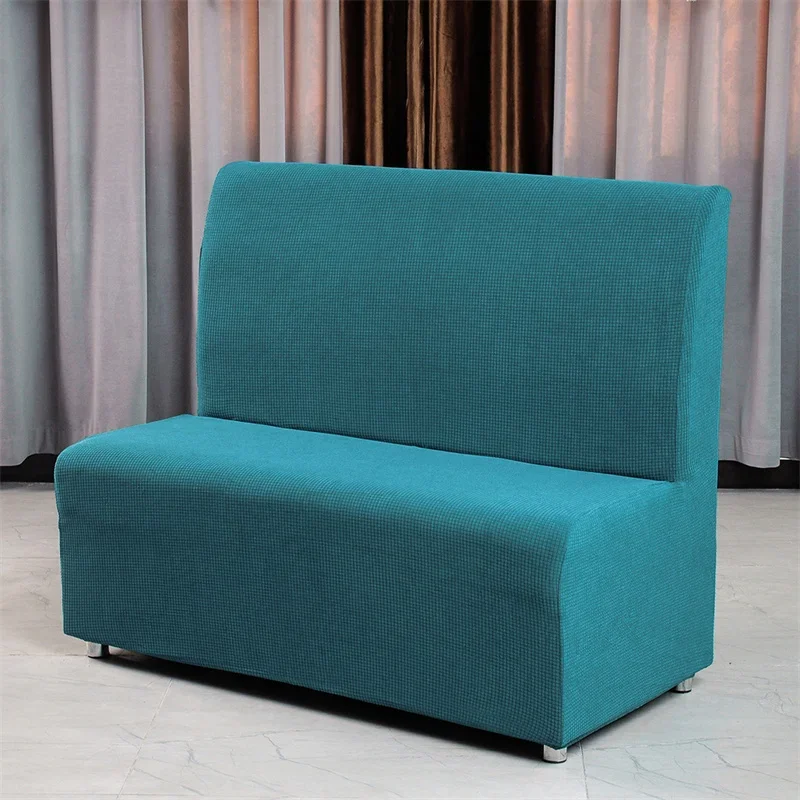 Stretch Armless Sofa Cover Hotel Sofa Slipcover Restaurant Elastic Polar Fleece Spandex Couch Slipcovers Home Internet Bar Cafe 4