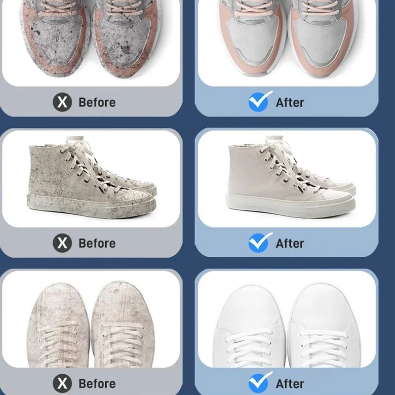 White Shoe Cleaner Sneaker Household Cleaner Strong Decontamination Foam Type Dry Cleaning Agent 1/2/4pcs stain remover