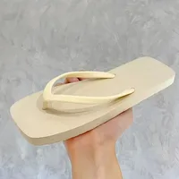 Men/Women's Japanese Herringbone Flip Flops -Summer Non-Slip Slippers, Soft Sole Sandals for Couples, Simple Solid Color Outdoor