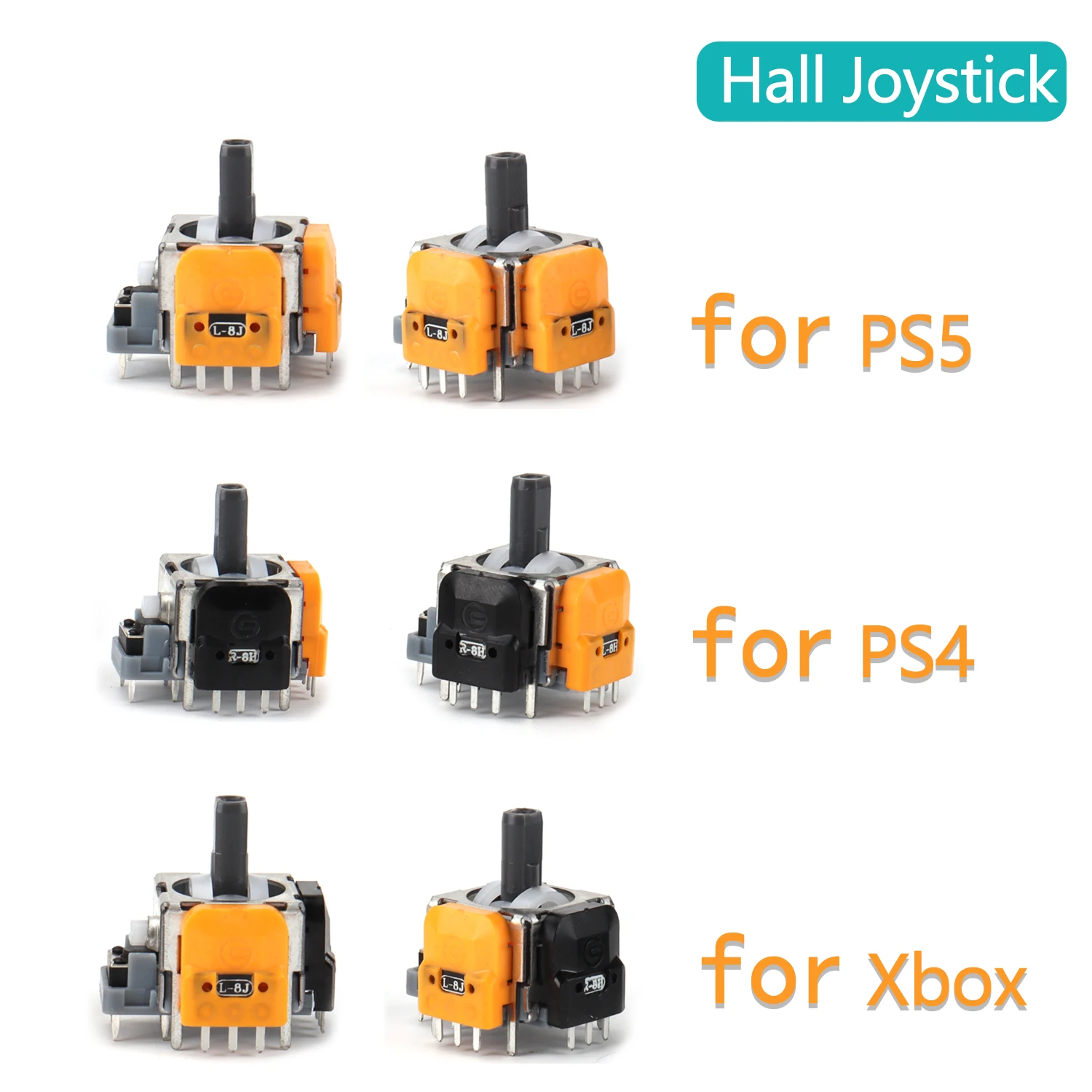 Replacement Hall Effect Joystick 3D Analog Joystick for PS5/PS4/Xbox One/Switch Pro Controller ThumbStick Repair Parts Accessory