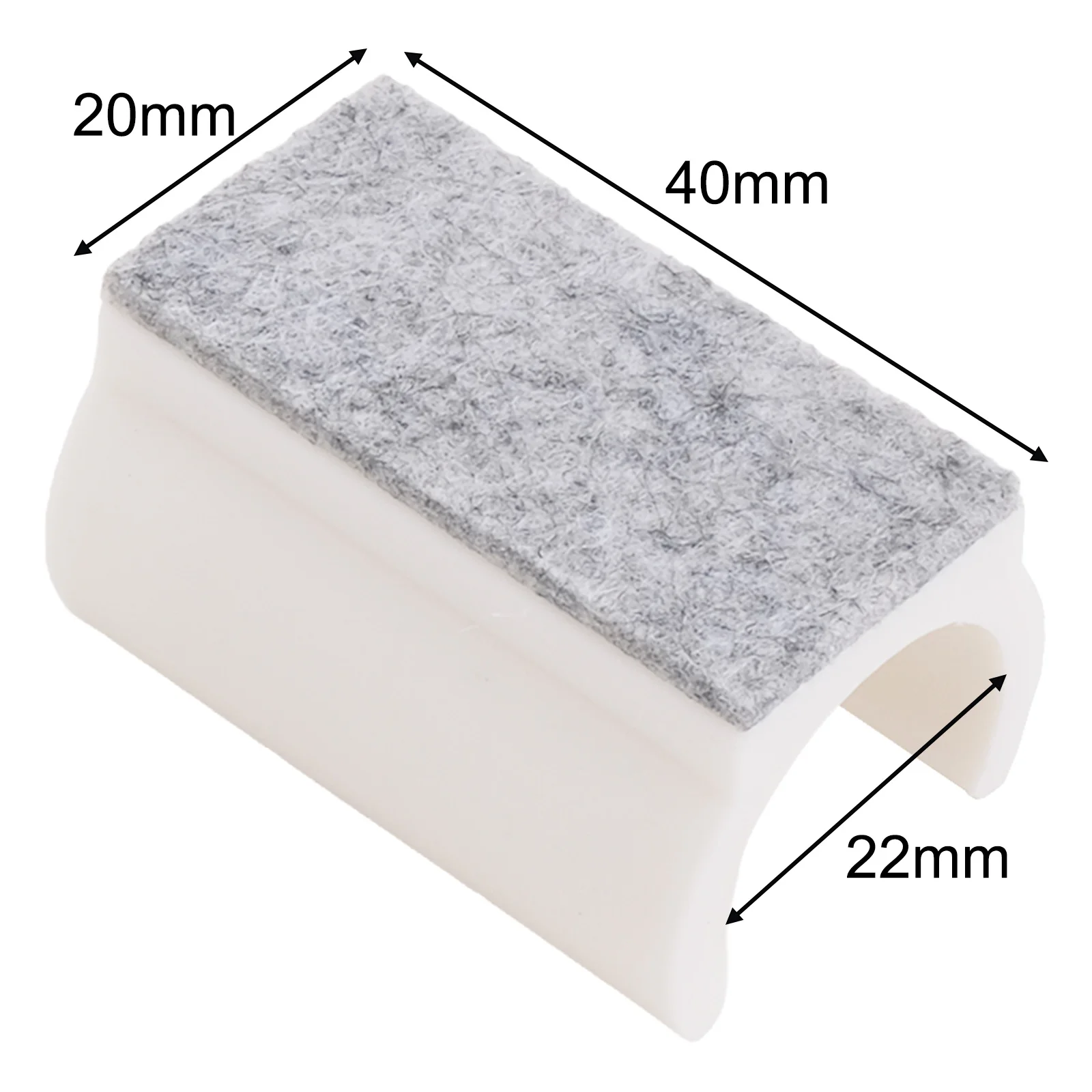 8pcs 의자 가구 글라이더 바닥을 보호하고 소음을 줄이기 위해 사전 조립 된 펠트 패드가있는 25mm U 자형 발 패드