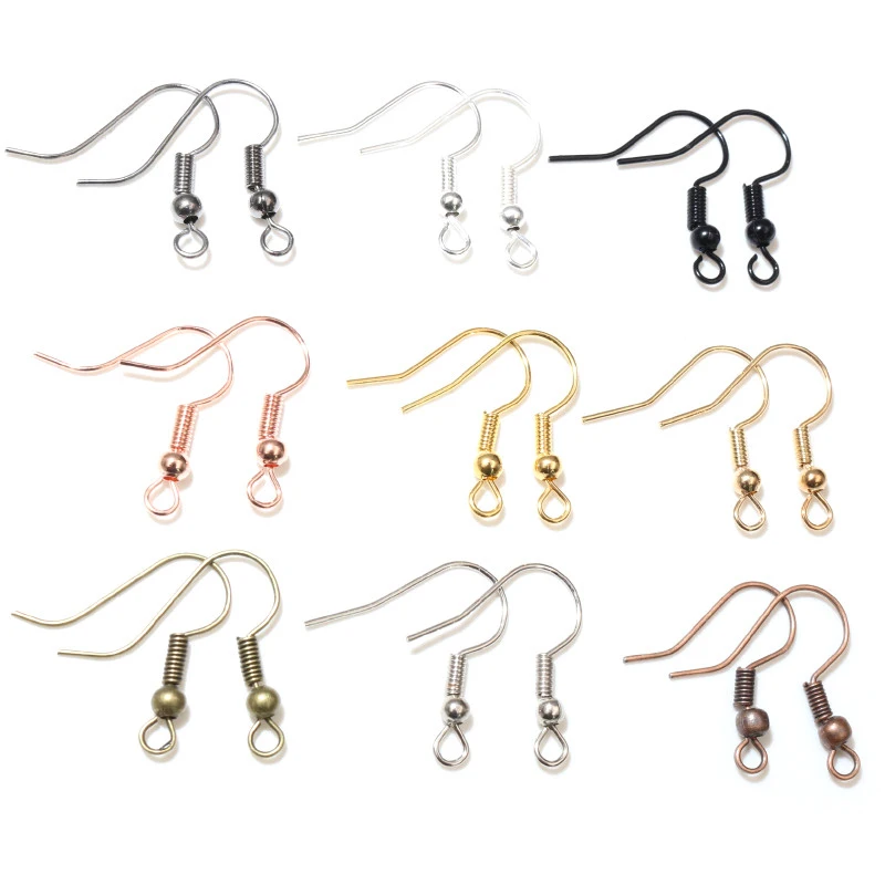 100pcs/lot 20x17mm DIY Earring Findings Earrings Clasps Hooks Fittings DIY Jewelry Making Accessories Iron Hook Earwire Jewelry stainless steel french earrings clasps hooks fittings diy jewelry making iron hook earwire earring findings gold silver jewelry