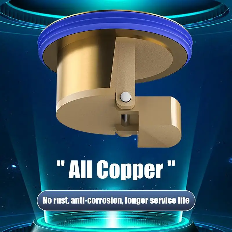 Drain Backflow Preventer Deodorizing Brass Drain Core Smell Blocker Effective Stopper Easy Installation Automatic