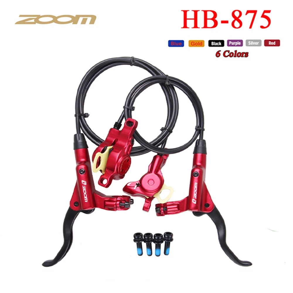 

ZOOM HB-875 Bicycle Hydraulic Brake Set Mountain Bikes Brake 800mm/1400mm MTB Oil Pressure Brake Caliper Cycling Parts MT200