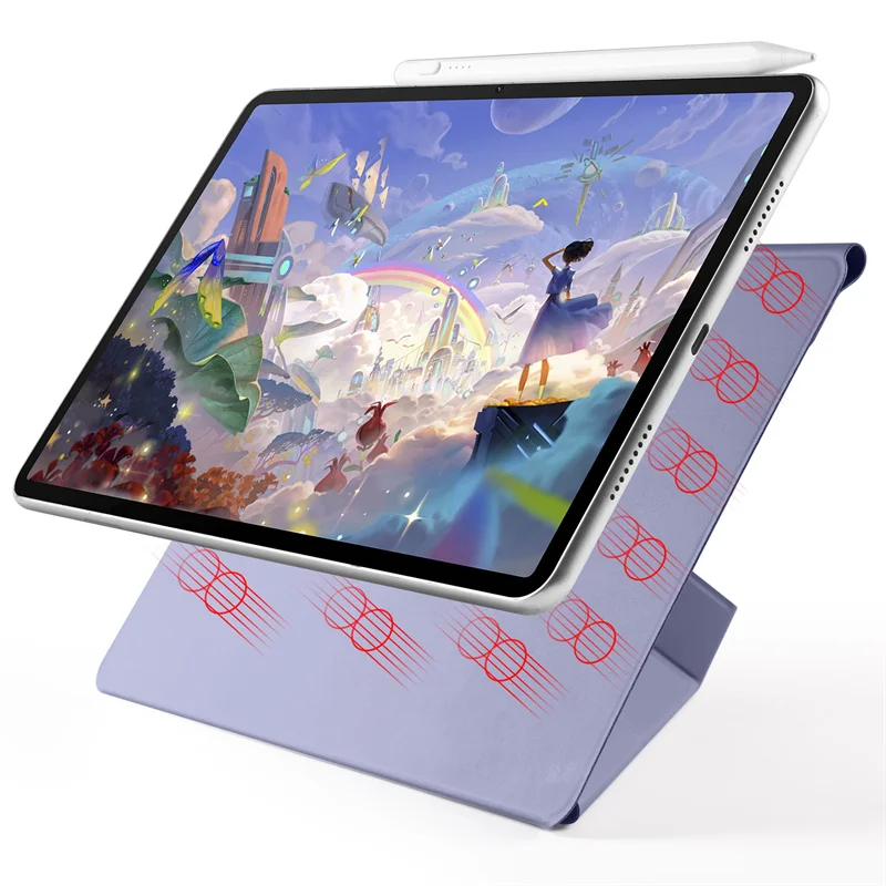 Ultra Slim Magnetic Detachable Tablet Cover Case - 12.4 Inch