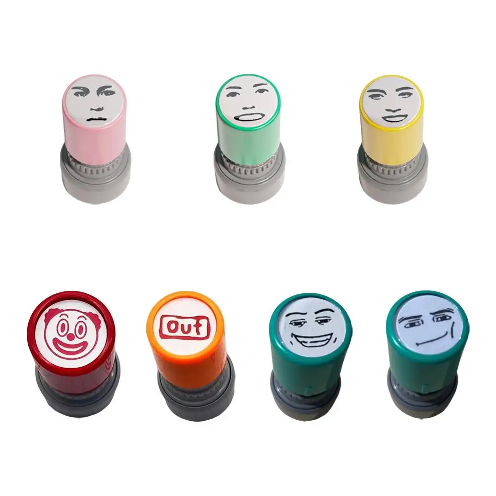 Wasserhahn, tintenbar, lustiges Emotionssiegel-Spielzeug, Anime-Charaktere, pressbar, Neuheitsknebel, Gesichtsdichtung für kreativen Spaß, Kinderspielzeug, schnell trocknend – Detail 8