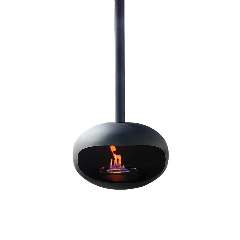Suspended real flame fireplace ceiling embedded home decoration ethanol fireplace flueless wall mounted bio ethanol