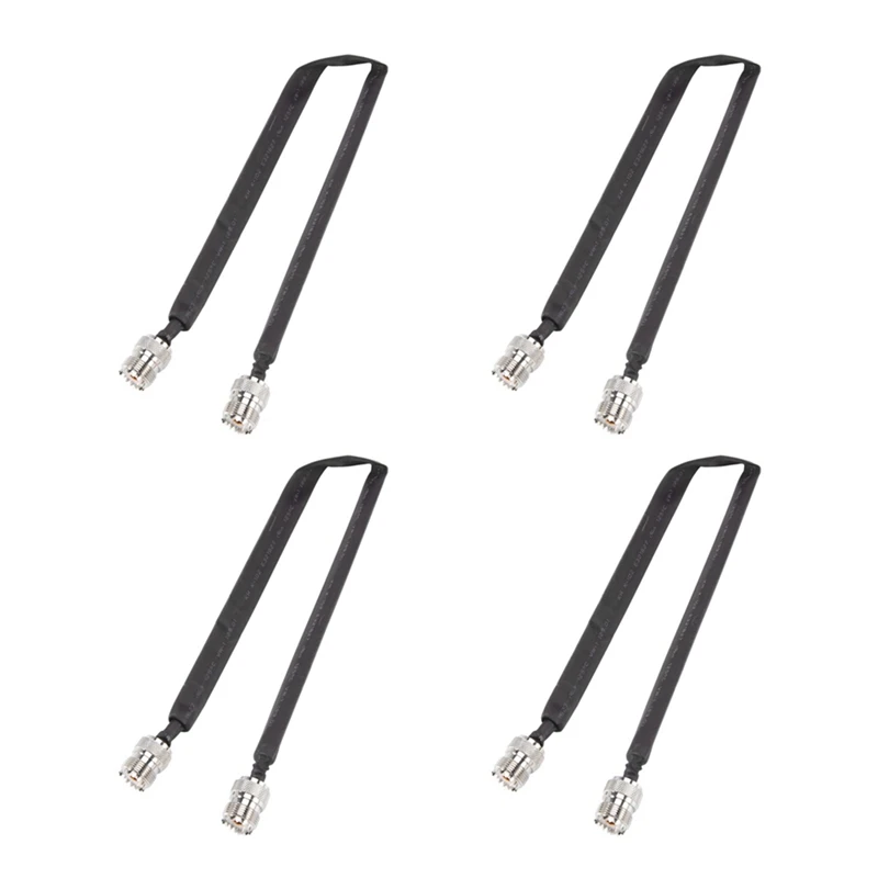 

Hot TTKK 4X Window Pass Through Flat RF Coaxial Cable SO239 UHF Female To UHF Female 50 Ohm RF Coax Pigtail Extension Cord 20Cm