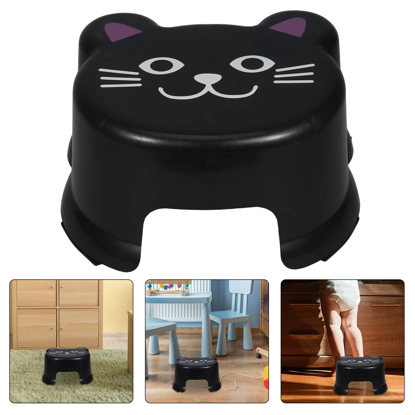 Yellow Children Cartoon Anti Slip Plastic Stool Kids Bathroom Step Chair For Changing Nursing Stools Footrest Small Potty Seat