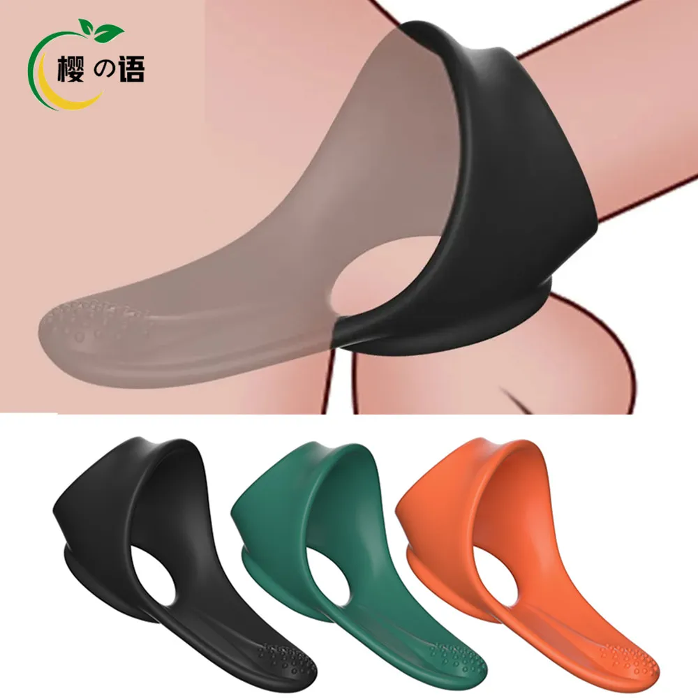 Reusable Soft Silicone Cock Ring Enhance Erections Scrotal Lock Delayed Ejaculation Penis Sleeve Dick Bondage Sex Toys for Men silicone penis ring penis ring silicone penis rings