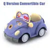 Mini Forest Family Purple Q Pull Back Convertible Car Cartoon Miniature Furniture Dollhouse Model Set Children’s Toy Girl Gifts 2