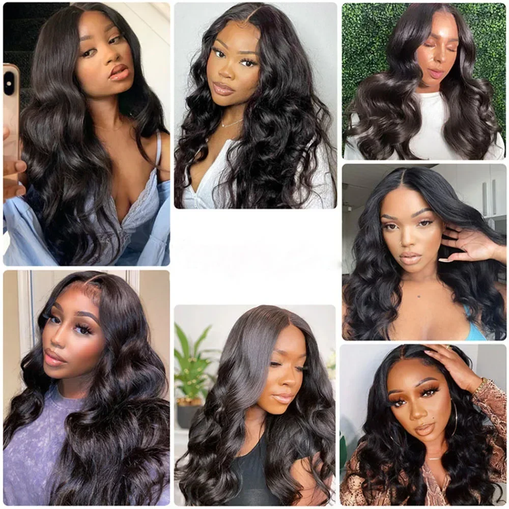 V Part Body Wave Wig 180% Density Brazilian Hair Virgin Hair 18-32 Inch Full Machine Made Human Wigs Human Qu