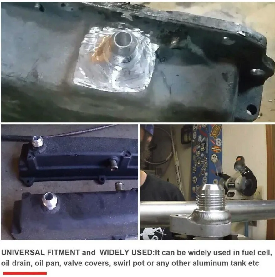 AN Aluminum Weld On Bung Fittings 3 4 6 8 10 12 16 20 weld fittings