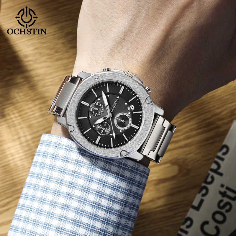 OCHSTIN Hot Model 2024 Sport Street Mariner Series Men's Waterproof Watch Multifunction Quartz Movement Men's Quartz Watch