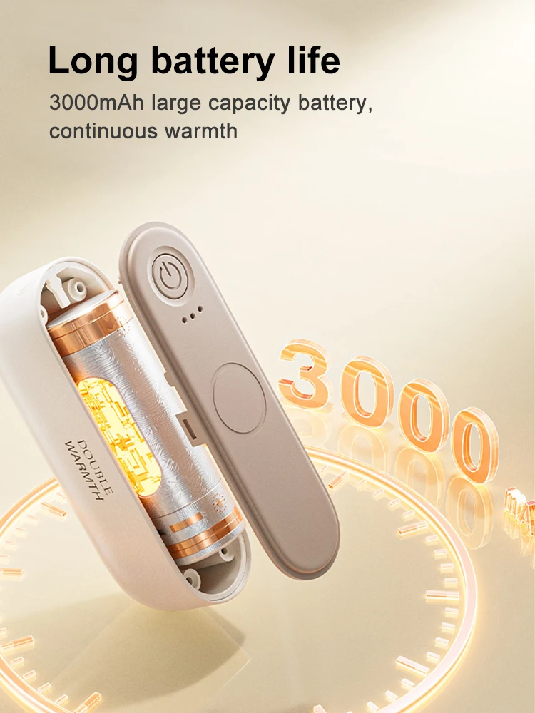 Portable Hand Warmer Electric Heater 2 in 1 Magnetic Rechargeable Hand Warmers Electric Portable Handwarmers Long Lasting Safe Heating Warmer Pocket Heater in Winter