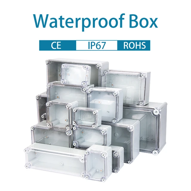 Transparent waterproof box Diy electronic power supply housing outdoor  junction box Outdoor waterproof ABS plastic housing seali - AliExpress