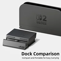 Savage Raven โดย Skull & Co. Jumpgate Dock USB C Hub แท่นวางแบบพกพาสำหรับ Switch 2 และอุปกรณ์เสริมเกม OLED 3