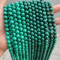 Top Quality 7A Natural Green Malachite Beads Charm Round Loose Beads For Jewelry Making Needlework Bracelet Diy Accessories 2