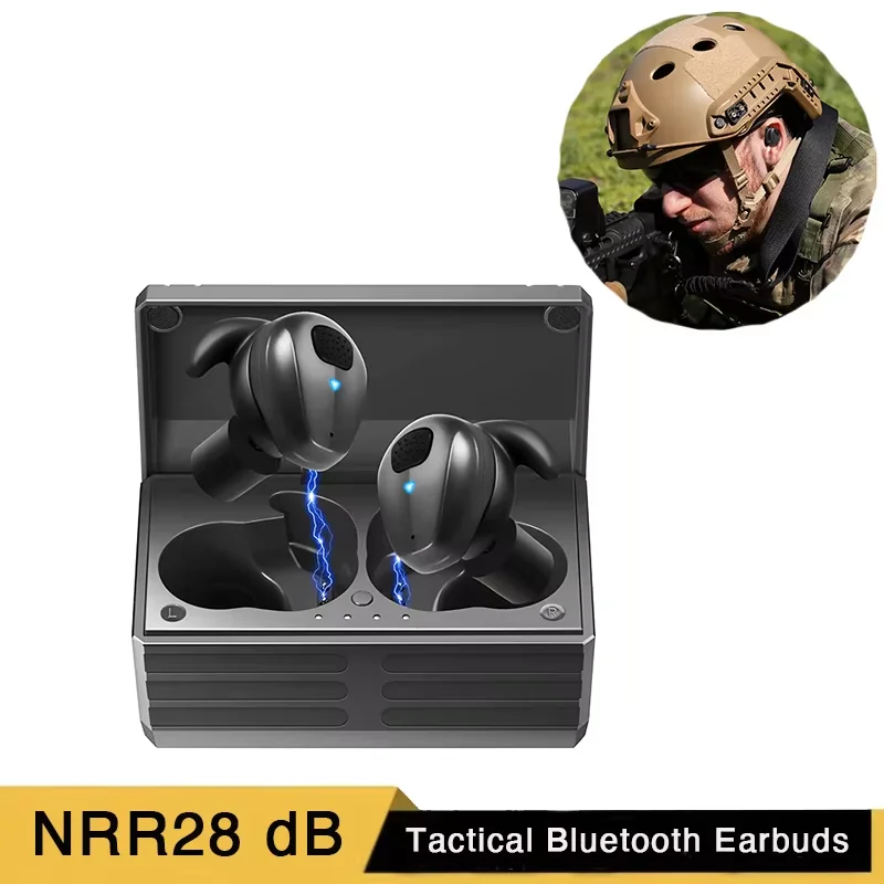 EB10 Bluetooth shooting earbuds. Hunting airgun earbuds, tactical headphones electronic hearing protection NRR27DB