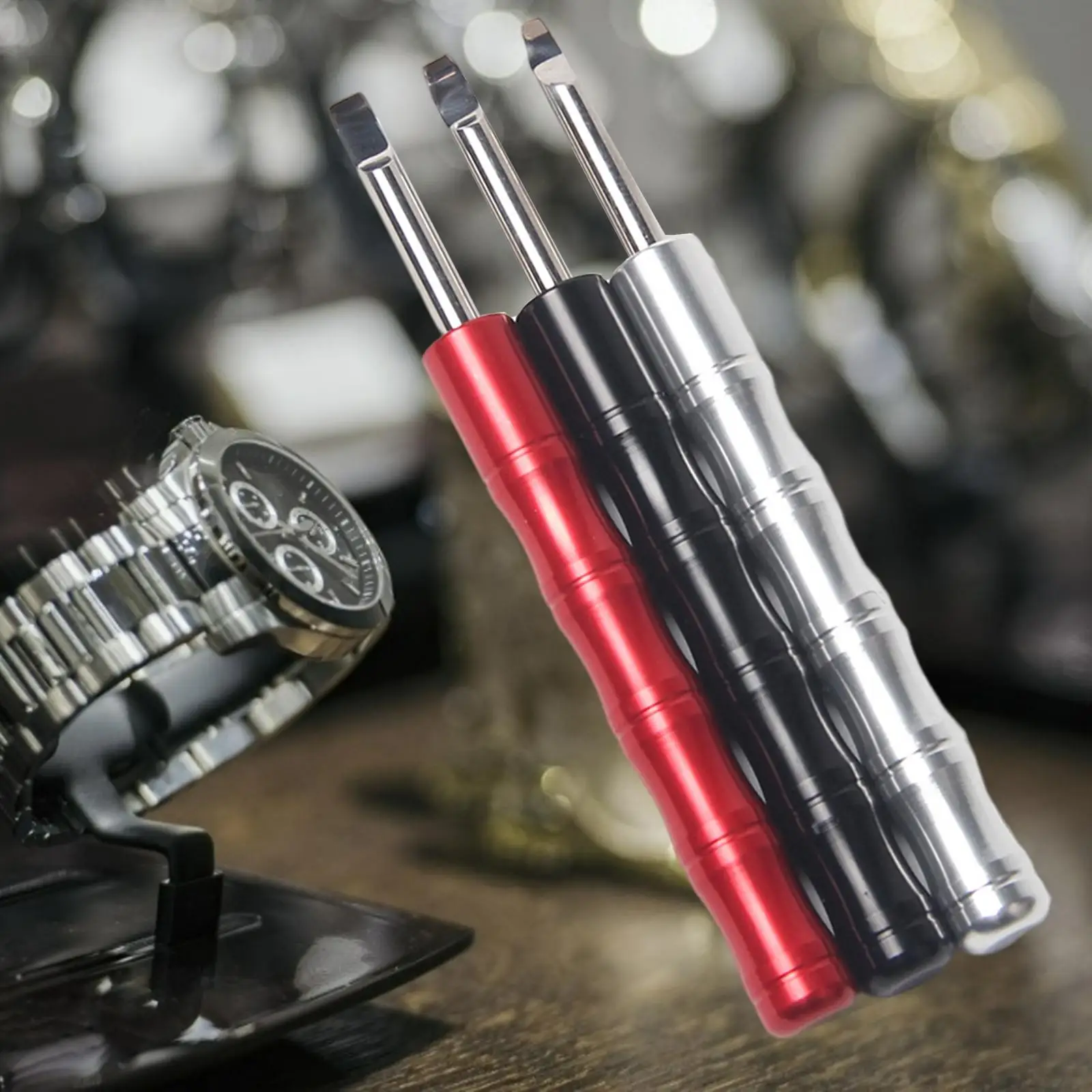 

3 Opener Remover with Long Handle ,Cover Pry ,Repair Tools for Battery Change Watchmaker ,Watch Dial