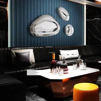 Italian Stainless Steel Hanging Decoration Art Room Decor Light Luxury Water Drop Wall Hanging Household Pebble Wall Decoration 1