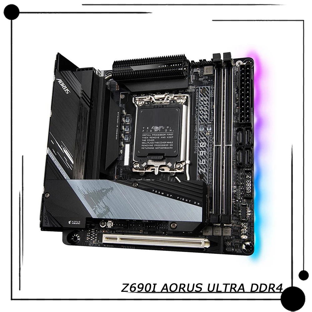 Per Gigabyte 2 * Ddr4 64Gb Lga1700 Z690 Scheda Madre Desktop Mini-Itx Z690I Aorus Ultra Ddr4