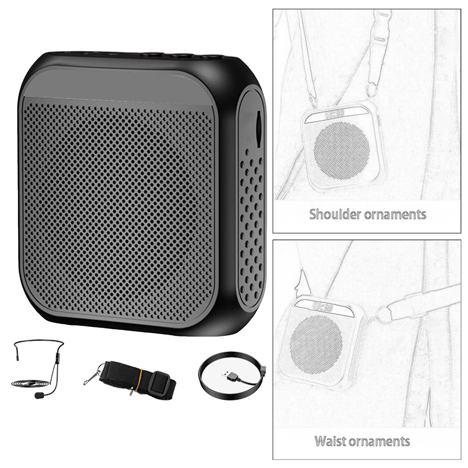 Mini Voice Amplifier 2200mAh Rechargeable Mini Speaker Personal Voice Amplifier for Tour Guides Training Teacher Meeting Coaches wireless voice amplifier,voice amplifier