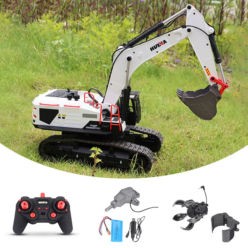 HUINA 1/14 メタルRC掘削機トラックカー TOUCAN ラジコンモデル 1594