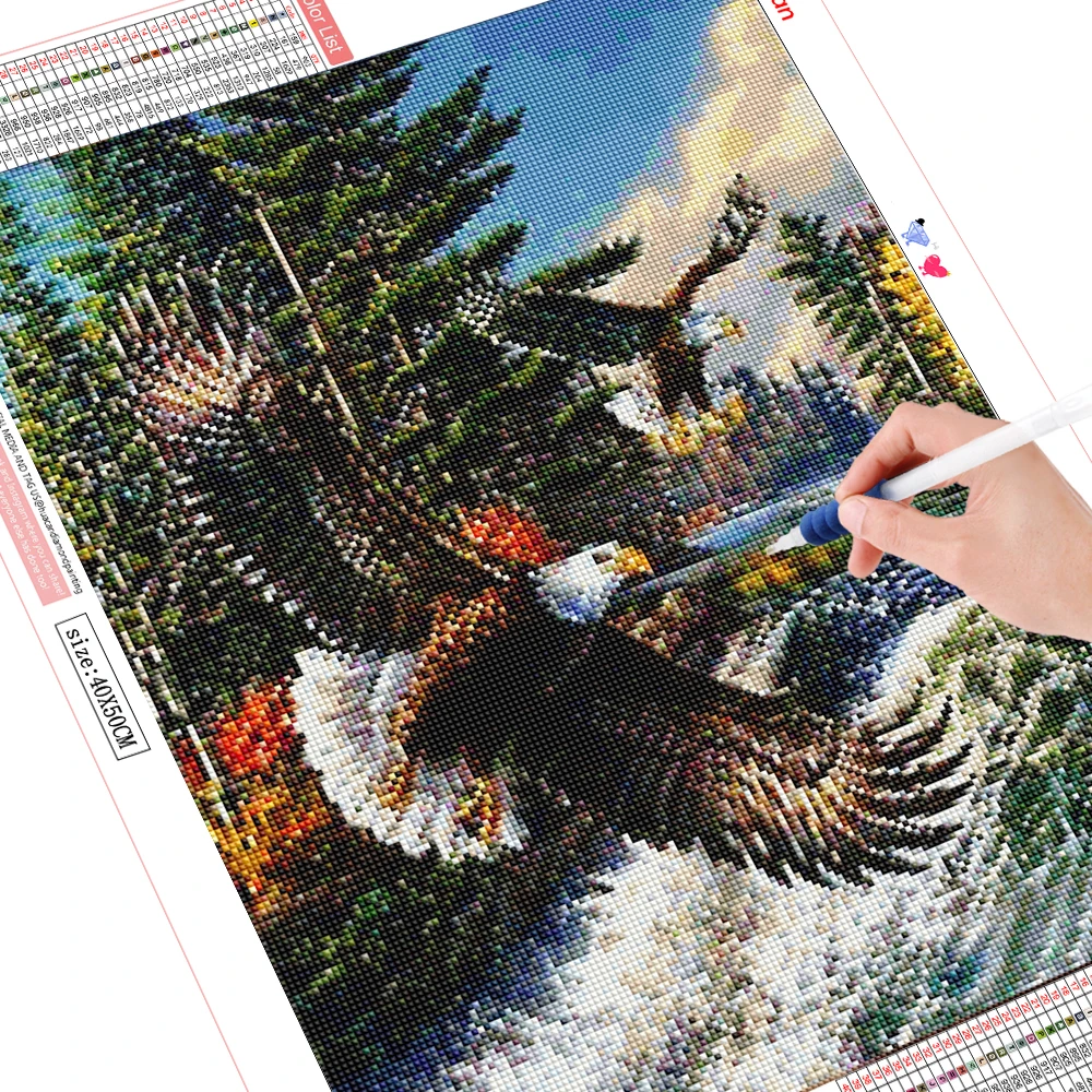 HUACAN 5d Diamond Painting Full Drill Square Eagle Decor For Home Mosaic Animal Picture Of Rhinestones Diamond Art
