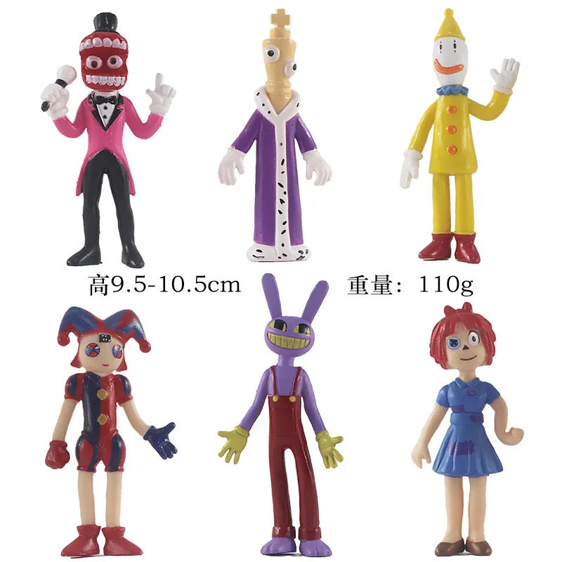 6 Pz/Set Hot New Anime The Amazing Digital Circus Clown Rabbit Figure Kawaii Model Toys Ornamenti Per Bambole Regali