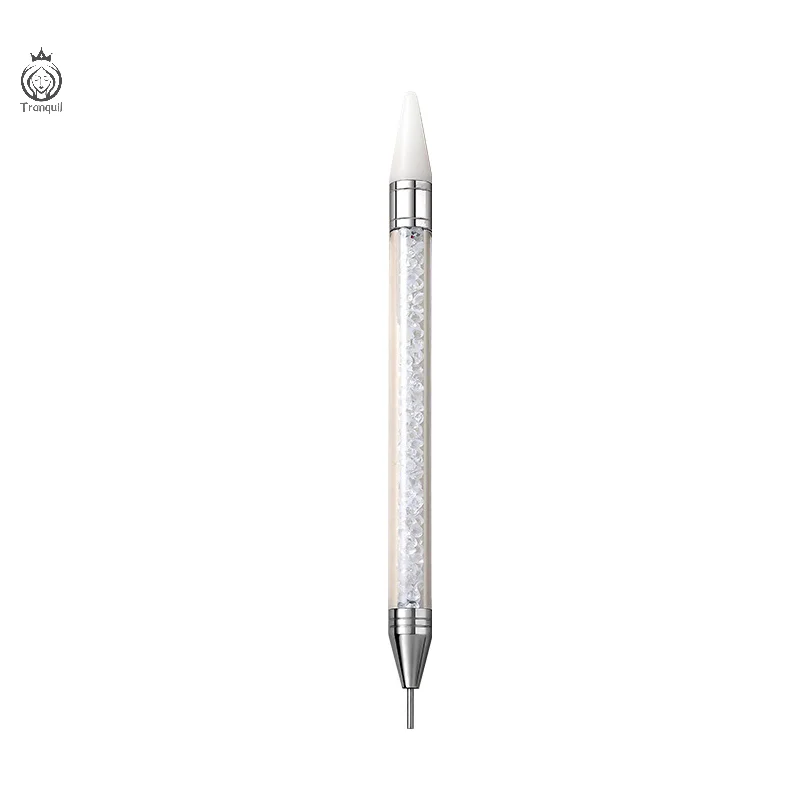 1Pc Crystal Double Head Point Drill Pen Gem Rhinestone Picker Wax Pencil 2Ways Use Sticking Picking Dotting Jewelry Tools 5