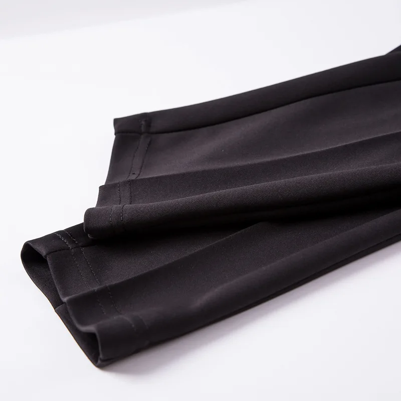 C779 Waist Working Women's Pants New Black Professional Small Leg Straight Tube Waiter Work Pants Work Clothes Plus Size
