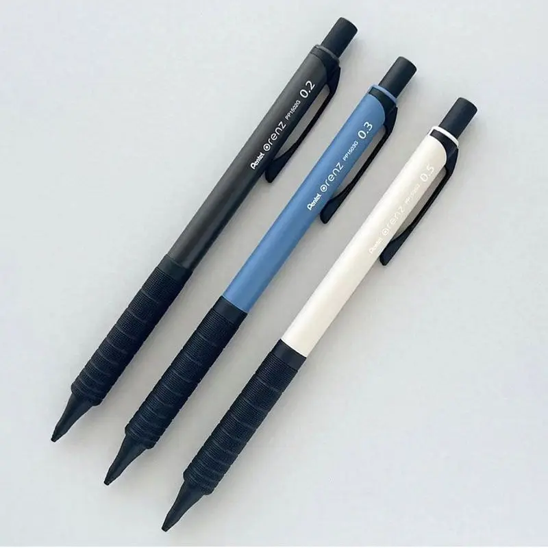 1pcs Pentel Orenz 추진 연필 0.2 0.3 0.5mm 10 주년 한정 코어 드로잉 일본어 문구를 깨기 쉽지 않음