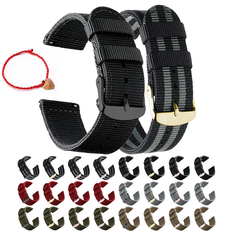 Durable Waterproof Sailcloth Nylon Watch Strap with Quick Release