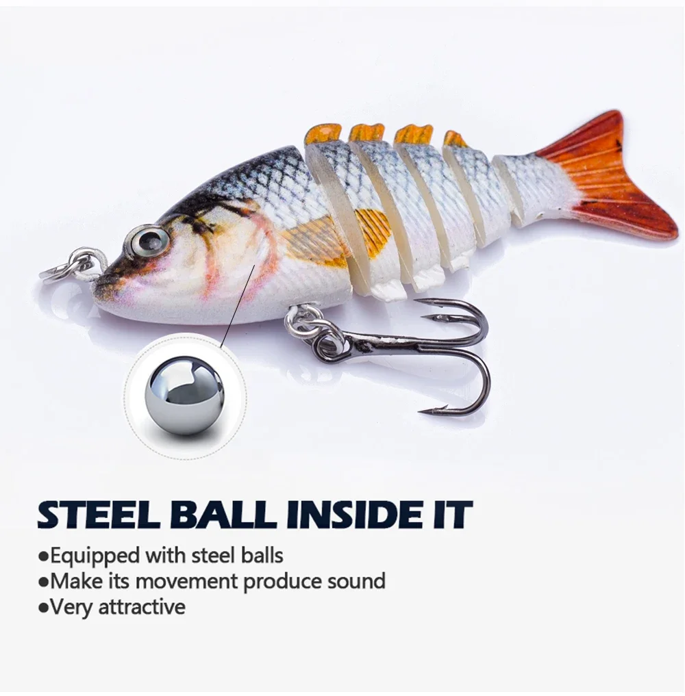 5cm/2.5g Mini Multi Jointed Swimbait Fishing Lure 6 Segment Flexible Fish Bait Swimbait Bionic Crankbait Bass Carp Tackle Pesca 4