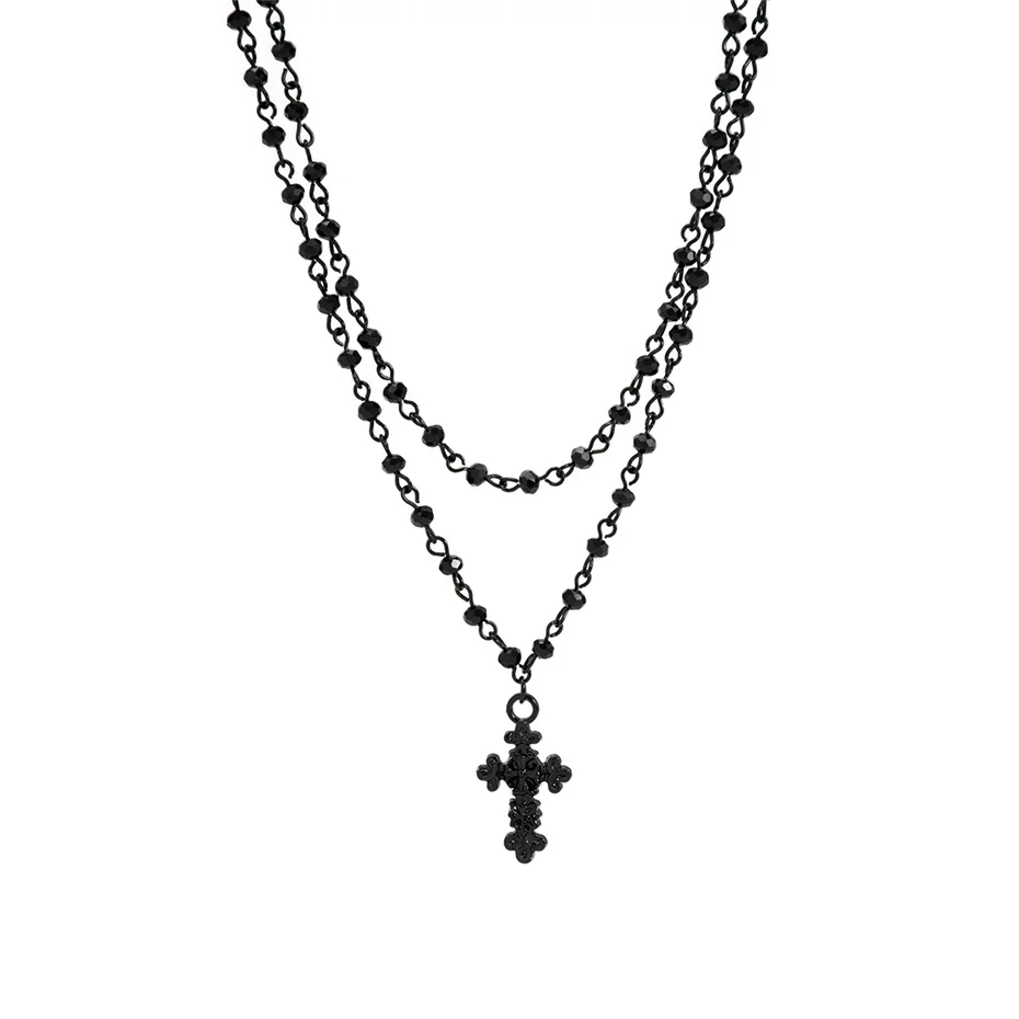 Ingemark Gothic Schwarzes Kreuz Jesus Stern Anhänger Choker Halskette für Frauen Punk Vintage Metall Kette Hals Schmuck Zubehör Neue – Detail 14