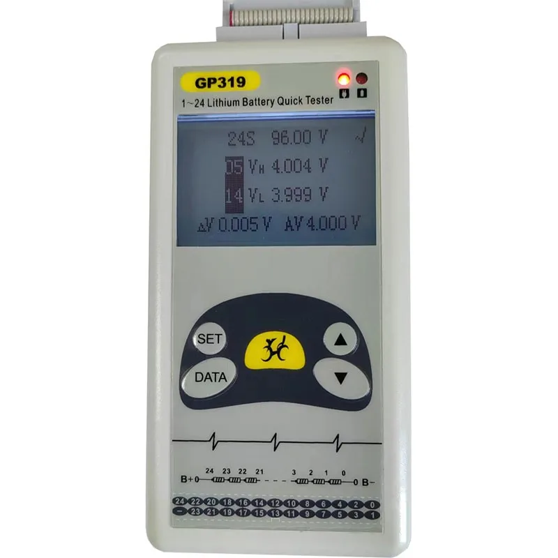 YYHC-319 1-24S Lithium Battery Tester Battery Voltage Tester with Tool Box Enables Quick Measurement