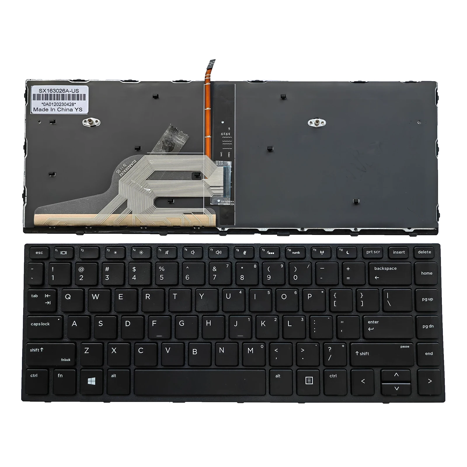 

Клавиатура с американской подсветкой для HP ProBook 430 G5 440 G5 435 G5 445 G5, черная рамка