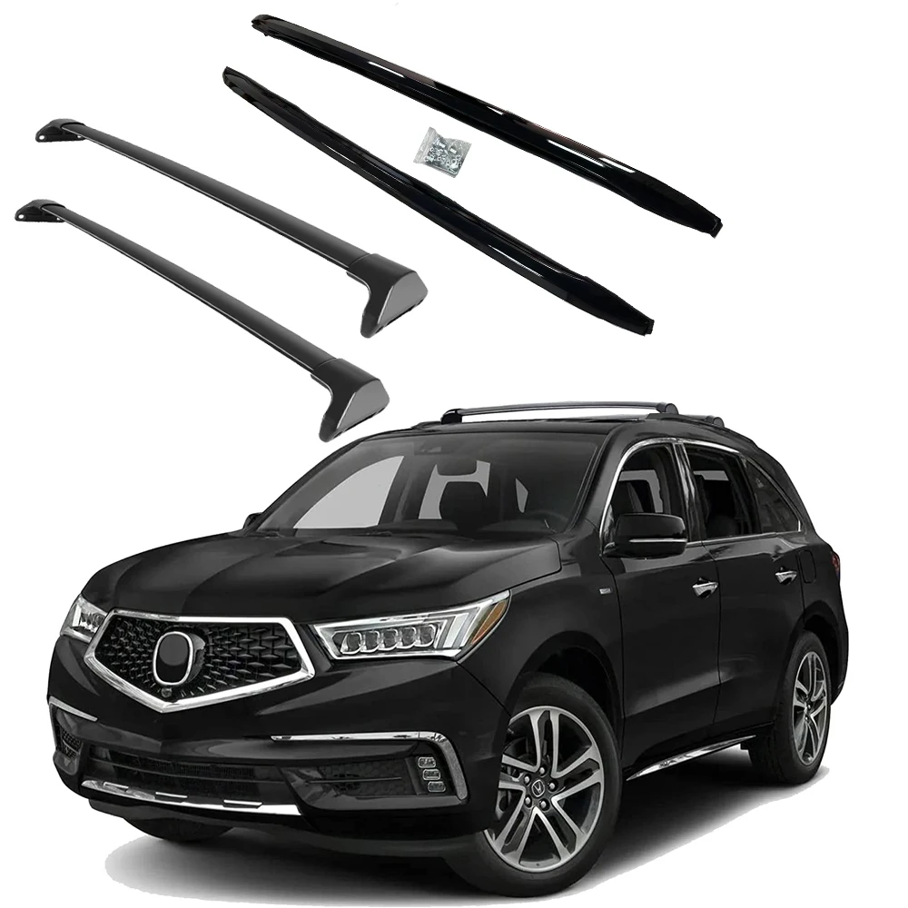 4pcs Black Roof Rack Cross Bar Fits For Acura Mdx 20142021 Luggage