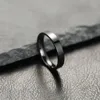 Bague de bijoux à breloques pour hommes et femmes, anneaux noirs en acier inoxydable, fiançailles de mariage, accessoire masculin mat de haute qualité