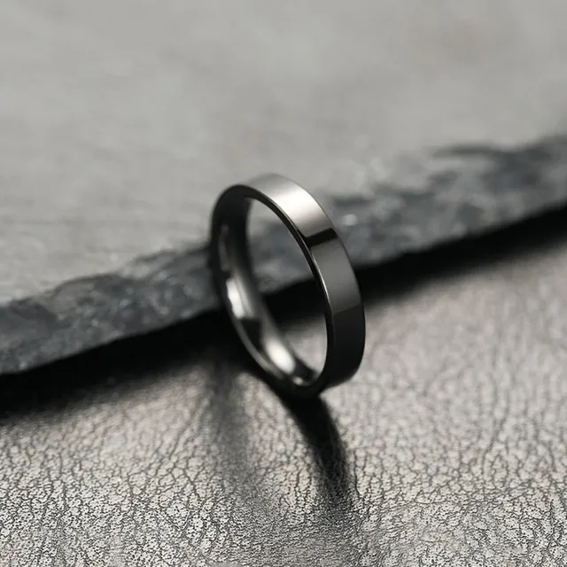 Bague de bijoux à breloques pour hommes et femmes, anneaux noirs en acier inoxydable, fiançailles de mariage, accessoire masculin mat de haute qualité